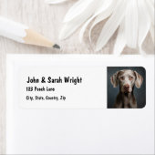 カスタム可愛いワイマラーンドッグ住所 シール (インサイチュ)