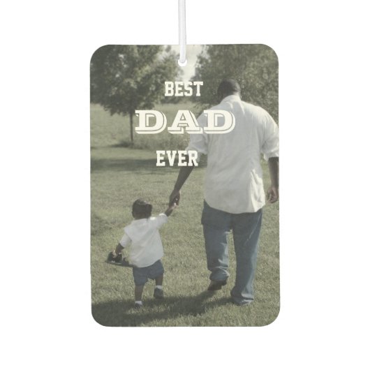 カスタム可愛い写真の最高のパパ カーエアーフレッシュナー (正面)