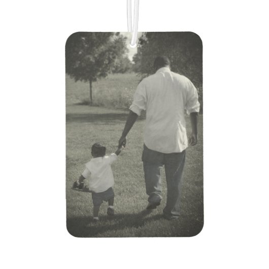 カスタム可愛い写真の最高のパパ カーエアーフレッシュナー (裏面)