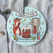 カスタム可愛い動物誕生日年齢バッジボタン 缶バッジ (インサイチュ)