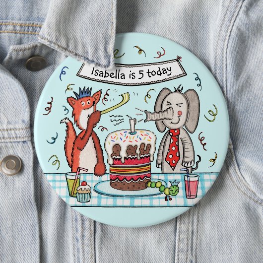 カスタム可愛い動物誕生日年齢バッジボタン 缶バッジ (インサイチュ)