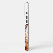 カスタム可愛い可愛いキツネキツネカップル愛の動物 iPhoneケース (左側面)