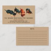 カスタム可愛い可愛いダックシュント子犬ペットグルーミング 名刺 (正面/裏面)