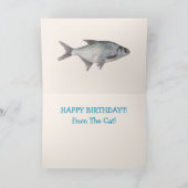 カスタム可愛い子猫「猫から」誕生日 カード (内部)