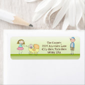 カスタム可愛い家族差出人住所ラベル ラベル (インサイチュ)