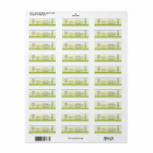 カスタム可愛い家族差出人住所ラベル ラベル (フルシート)