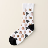 カスタム可愛い家族顔4枚 ソックス (左外側)