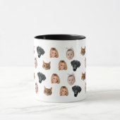 カスタム可愛い家族顔4枚 マグカップ (中央)