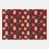 カスタム可愛い家族顔4枚 ラッピングペーパーシート (正面2)