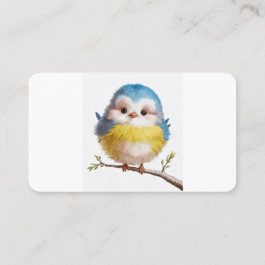 カスタム可愛い小鳥自然アート 名刺 (裏面)