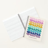 カスタム可愛い幾何カラフルモノグラム名おもしろい ノートブック (内部)