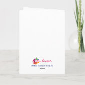 カスタム可愛い手描きベルネドードルサンタドッグ シーズンカード (裏面)