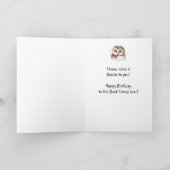 カスタム可愛い最高のフクロウの誕生日と友だち カード (内部)