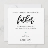 カスタム可愛い父モダンパパ卒業 カード (正面)