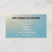 カスタム可愛い犬ペットグルーミング 名刺 (裏面)