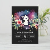 カスタム可愛い猫誕生日 招待状 (スタンド正面)