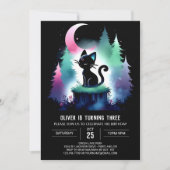 カスタム可愛い猫誕生日 招待状 (正面)