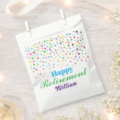 カスタム可愛い紙吹雪カラフルハッピーリタイア フェイバーバッグ (クリップ留めされた状態)