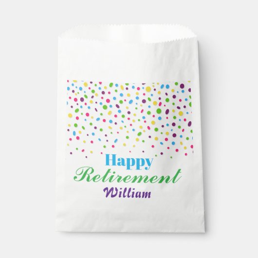 カスタム可愛い紙吹雪カラフルハッピーリタイア フェイバーバッグ (正面)