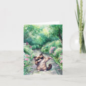 カスタム可愛い踊りラグドール猫誕生日 カード (正面)