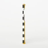 カスタム可愛い金ゴールドポルリエンコートチェックブラックセル SAMSUNG GALAXYケース (左側)