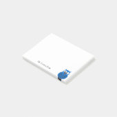 カスタム可愛い青フクロウの漫画のポストイットメモ ポストイット (アングル)