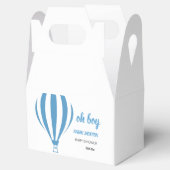 カスタム可愛いOh Boy Hot Air Balloon Baby Shower フェイバーボックス (オープン)