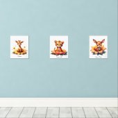 カスタム可愛らしいサファリフレンズ子供部屋ルームデコール (ウッドフロア)