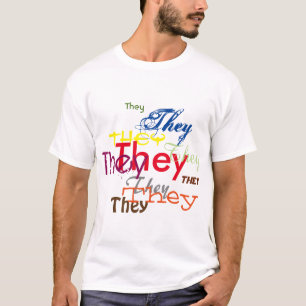 カスタム可能な代名詞が全面にプリントされたTシャツ Tシャツ