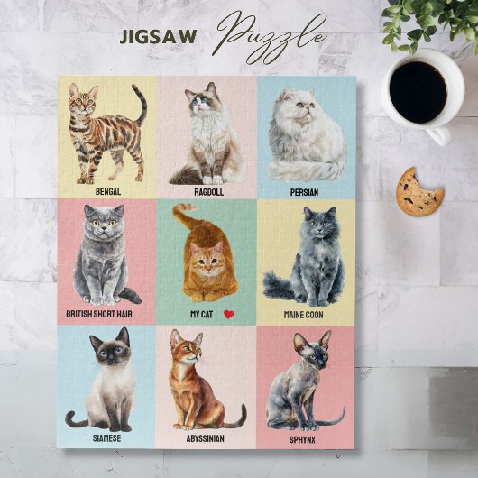 カスタム可能な猫の種類のパズル - 自分の猫を追加 ジグソーパズル