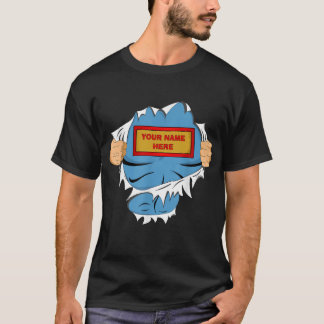 カスタム可能スーパーヒーロー 名前Tシャツ Tシャツ
