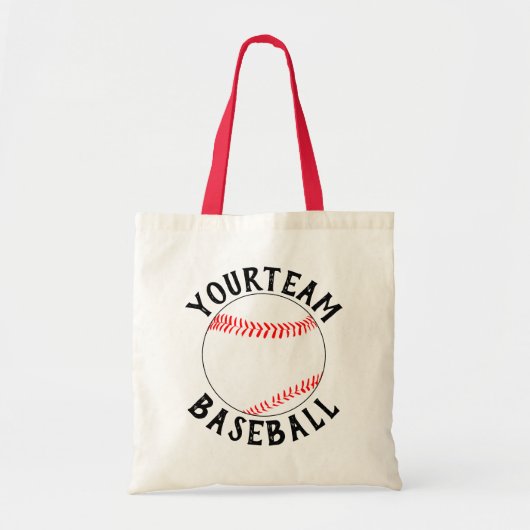 カスタム可能 チーム名入り 野球ママ スポーツ 雑貨 トートバッグ (正面)