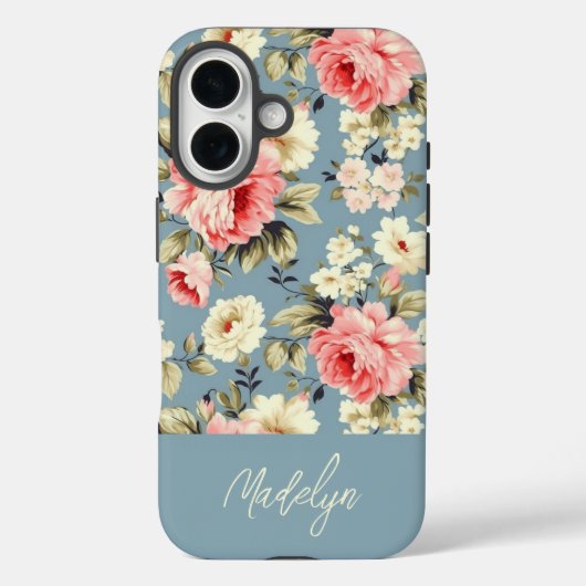 カスタム可 英国のコテージガーデンの花 Case-Mate iPhoneケース (裏面)