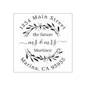 カスタム台本の今後のミセス結婚アドレス ラバースタンプ (インプリント)