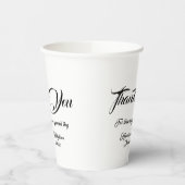 カスタム台本は白黒感謝していお結婚の 紙コップ (左)