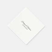 カスタム台本クラシックエレガント文字結婚式 スタンダードカクテルナプキン (角)