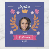 カスタム同僚最高の最高のの電話 – 仕事 ワインラベル (シングルラベル)