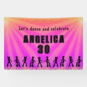 カスタム名と年齢の誕生日 横断幕 (横)