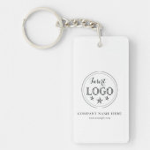 カスタム名と称号の長方形キーチェーン（両面） キーホルダー (正面)