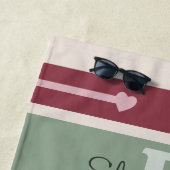 カスタム名の初期フローラル ビーチタオル (インサイチュ)