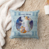 カスタム名の追加ガーディアンエンジェル クッション (ブランケット)