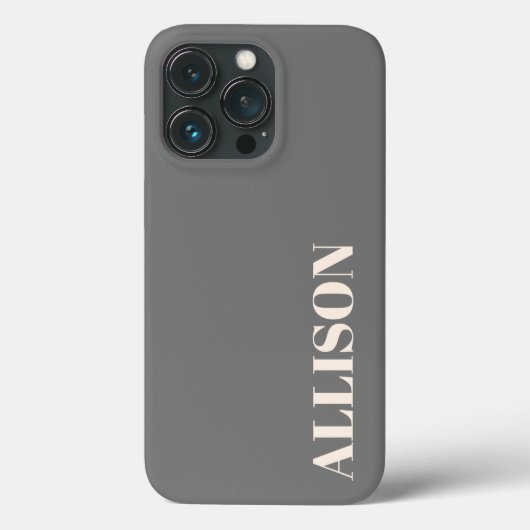 カスタム名はっきりした名クリームとプレーングレー Case-Mate iPhoneケース (裏面)