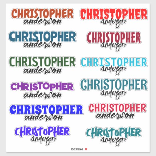 カスタム名カラフル少年スクールビニールのシール シール (シート)