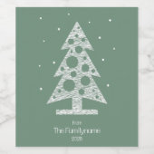 カスタム名クリスマスワインラベル ワインラベル (シングルラベル)