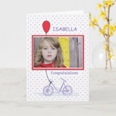 カスタム名パーソナライズされたと写真祝い カード (黄色い花)