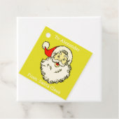 カスタム名パーソナライズされたイエローサンタクロース フェイバータグ (インサイチュ)