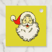 カスタム名パーソナライズされたイエローサンタクロース フェイバータグ (裏面)