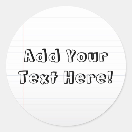 カスタム名パーソナライズされたキッズスクールラベル ラウンドシール (正面)