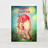 カスタム名パーソナライズされたハッピーイースター カード (正面)