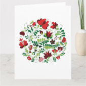 カスタム名パーソナライズされたフローラデザイン カード (正面)